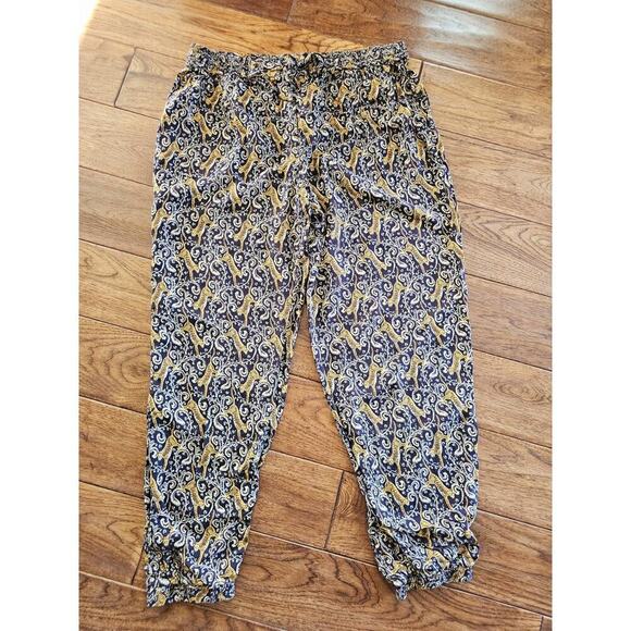 Fat Face Pants - Fat Face Bengal Tiger Paisley Wide Leg Pants Women's Size 12 Hippy Bohemian